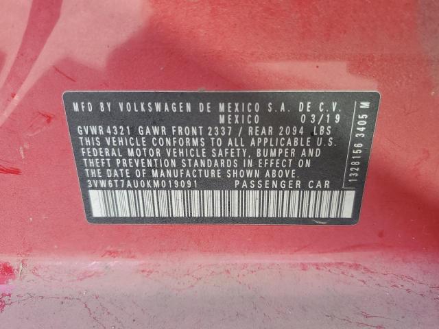 2019 VOLKSWAGEN GTI S - 3VW6T7AU0KM019091