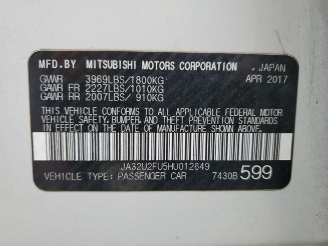 2017 MITSUBISHI LANCER ES JA32U2FU5HU012649