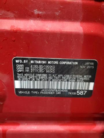 2016 MITSUBISHI LANCER ES JA32V2FW7GU004355