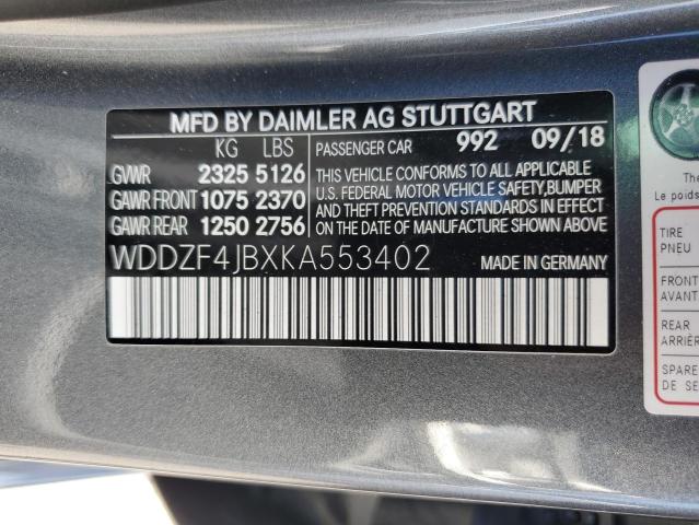 2019 MERCEDES-BENZ E 300 - WDDZF4JBXKA553402