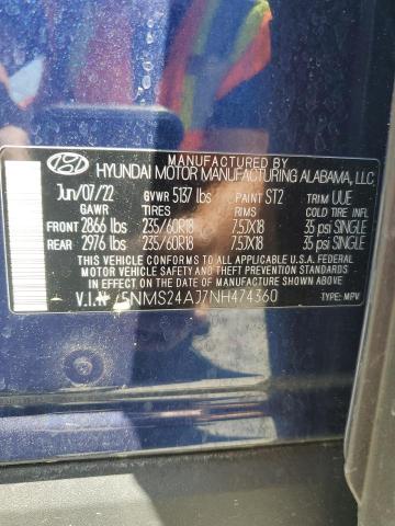 2022 HYUNDAI SANTA FE S - 5NMS24AJ7NH474360