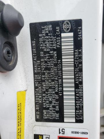 2018 TOYOTA CAMRY L - 4T1B11HK1JU610514