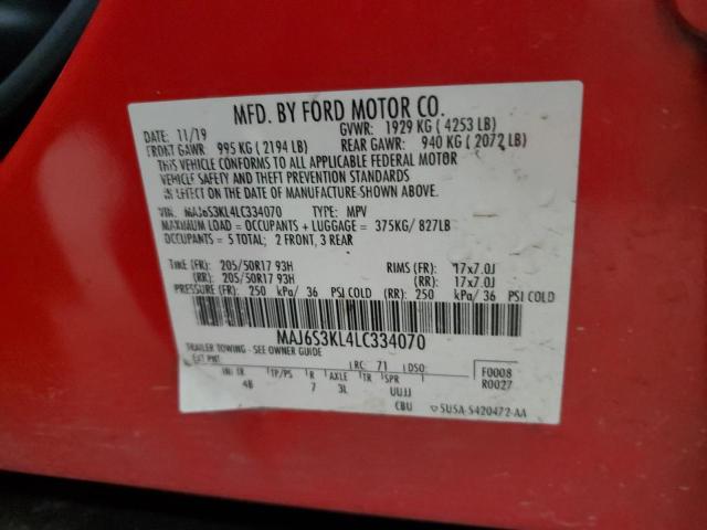 2020 FORD ECOSPORT T MAJ6S3KL4LC334070