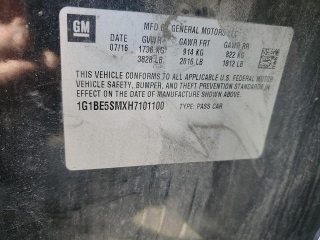 2017 CHEVROLET CRUZE LT 1G1BE5SMXH7101100