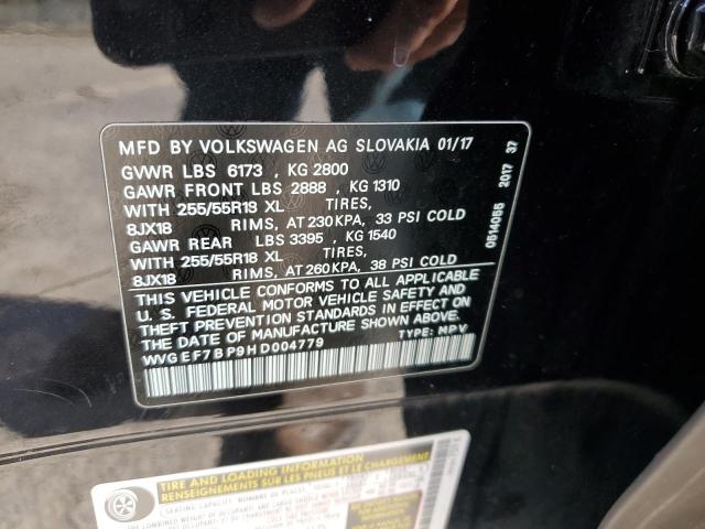 2017 VOLKSWAGEN TOUAREG SP - WVGEF7BP9HD004779