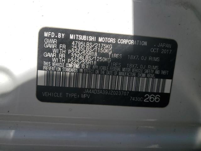 2018 MITSUBISHI OUTLANDER - JA4AD3A39JZ023707