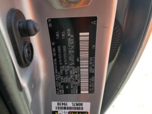 2016 TOYOTA SEQUOIA SR 5TDBW5G19GS145693