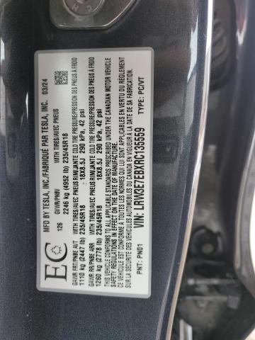 2024 TESLA MODEL 3 - LRW3E7EBXRC135559
