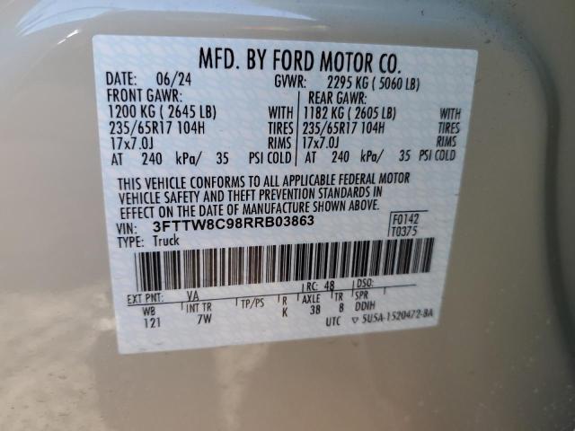 2024 FORD MAVERICK X - 3FTTW8C98RRB03863