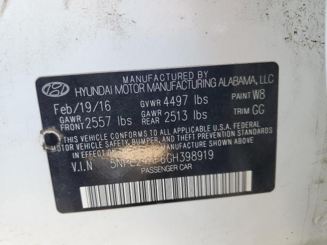 2016 HYUNDAI SONATA SE - 5NPE24AF6GH398919