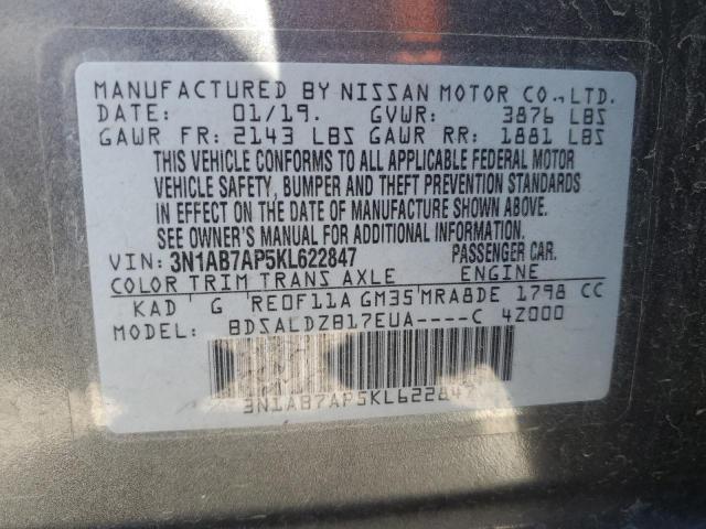 2019 NISSAN SENTRA S - 3N1AB7AP5KL622847