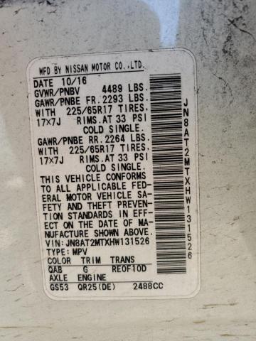 2017 NISSAN ROGUE S - JN8AT2MTXHW131526