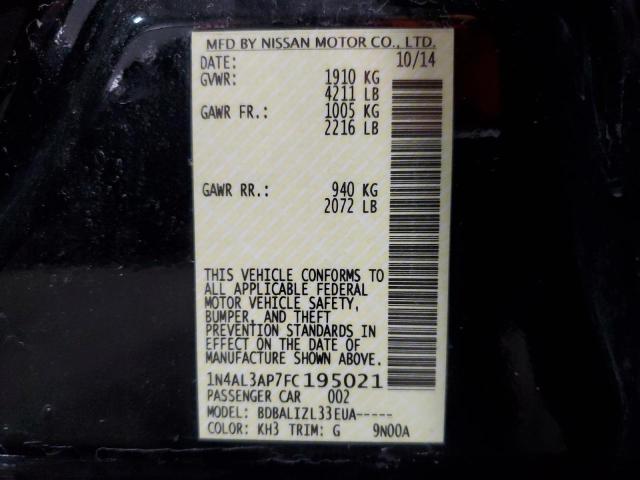 2015 NISSAN ALTIMA 2.5 - 1N4AL3AP7FC195021