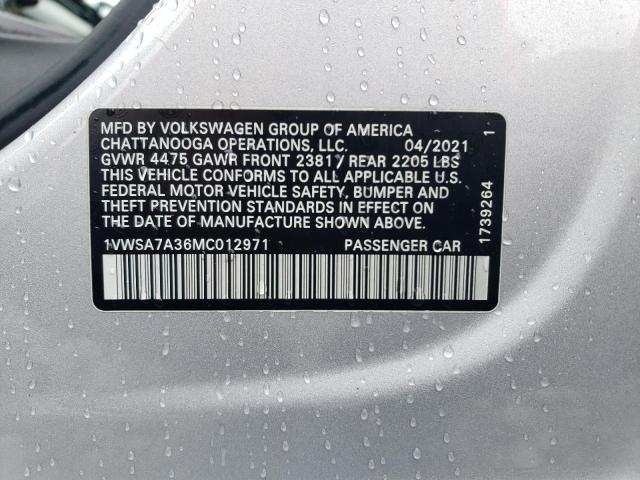 2021 VOLKSWAGEN PASSAT SE - 1VWSA7A36MC012971