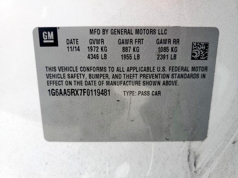 2015 CADILLAC ATS - 1G6AA5RX7F0119481