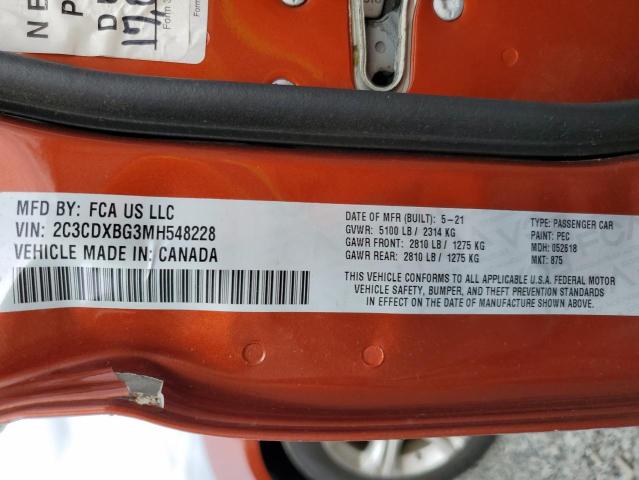 2021 DODGE CHARGER SX - 2C3CDXBG3MH548228