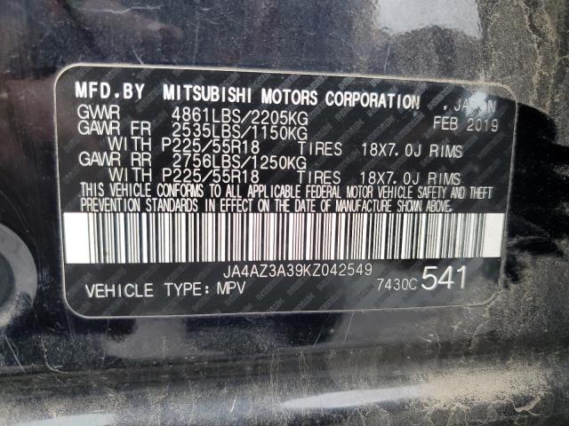 2019 MITSUBISHI OUTLANDER - JA4AZ3A39KZ042549