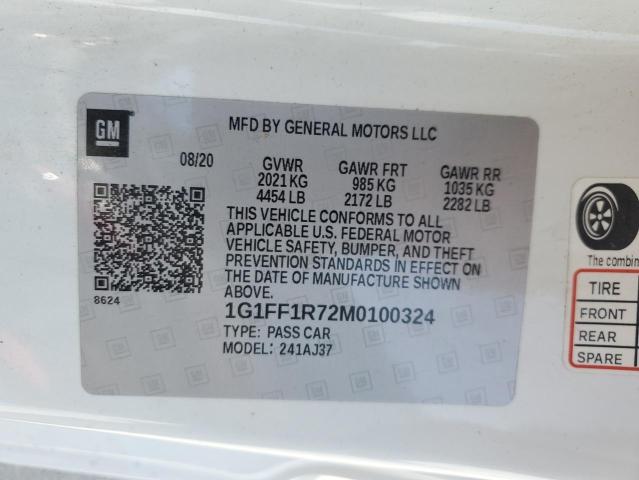 2021 CHEVROLET CAMARO LZ 1G1FF1R72M0100324