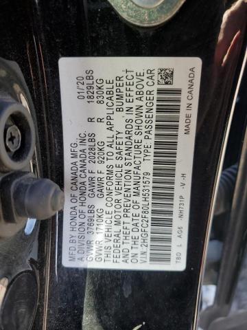 2020 HONDA CIVIC SPOR - 2HGFC2F80LH531579