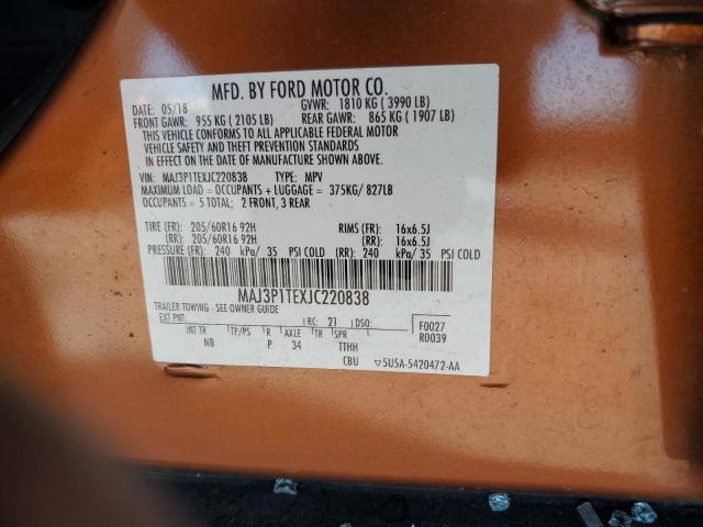 2018 FORD ECOSPORT S - MAJ3P1TEXJC220838