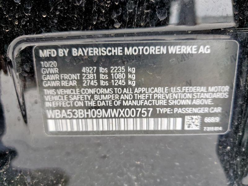 2021 BMW 530 I - WBA53BH09MWX00757