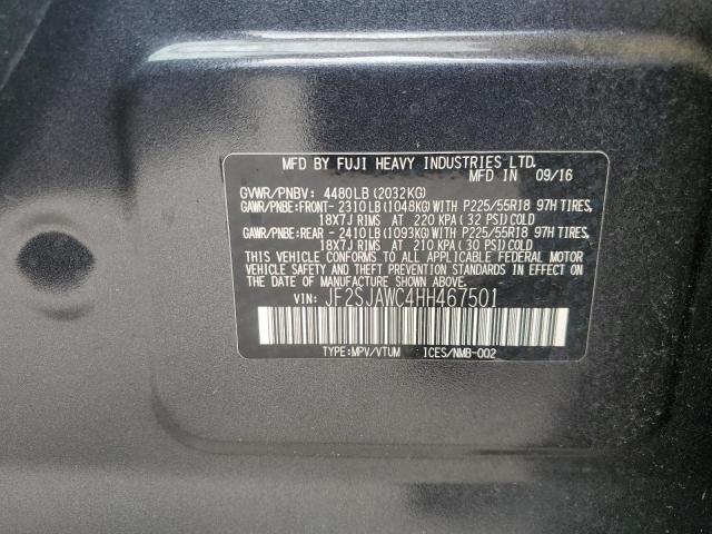 2017 SUBARU FORESTER 2 - JF2SJAWC4HH467501