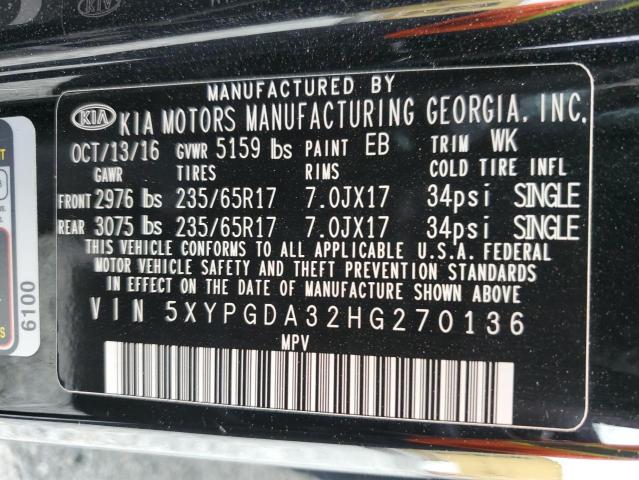 2017 KIA SORENTO LX - 5XYPGDA32HG270136