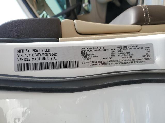 2021 JEEP GRAND CHER - 1C4RJFJT4MC576842