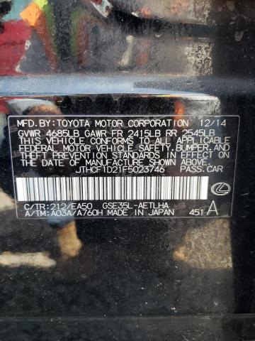 2015 LEXUS IS 250 - JTHCF1D21F5023746