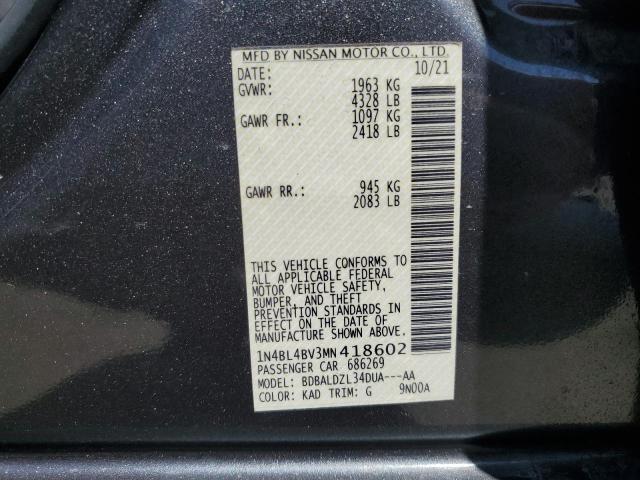 2021 NISSAN ALTIMA S - 1N4BL4BV3MN418602