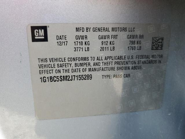 2018 CHEVROLET CRUZE LS - 1G1BC5SM2J7155289