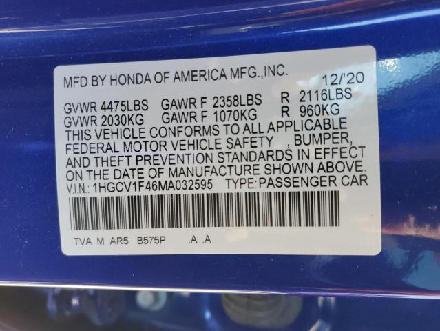 2021 HONDA ACCORD SPO - 1HGCV1F46MA032595