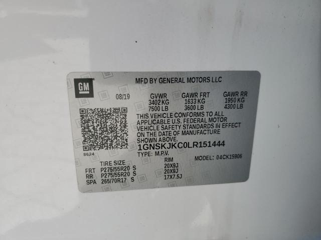 2020 CHEVROLET SUBURBAN K - 1GNSKJKC0LR151444