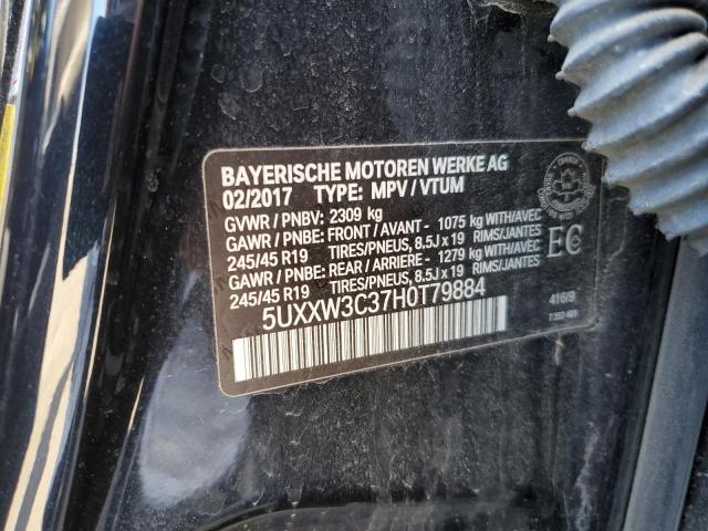 2017 BMW X4 XDRIVE2 5UXXW3C37H0T79884