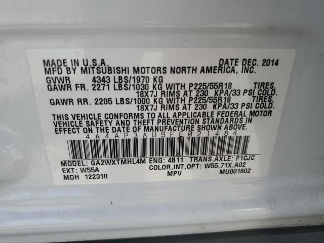 2015 MITSUBISHI OUTLANDER - 4A4AP3AU9FE021484