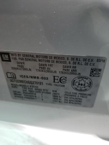 2016 GMC SIERRA K15 3GTU2MEC6GG270121