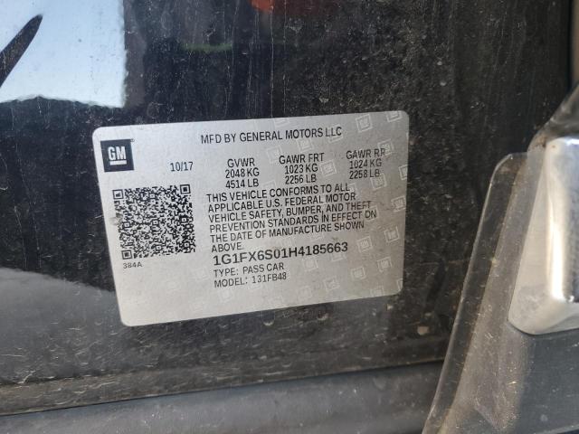 2017 CHEVROLET BOLT EV PR - 1G1FX6S01H4185663