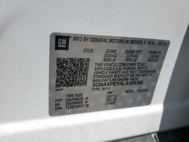 2020 CHEVROLET EQUINOX PR - 3GNAXPEX5LS509360