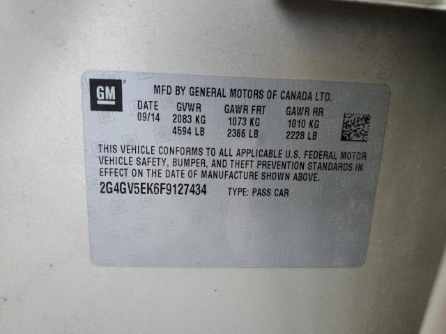 2015 BUICK REGAL - 2G4GV5EK6F9127434