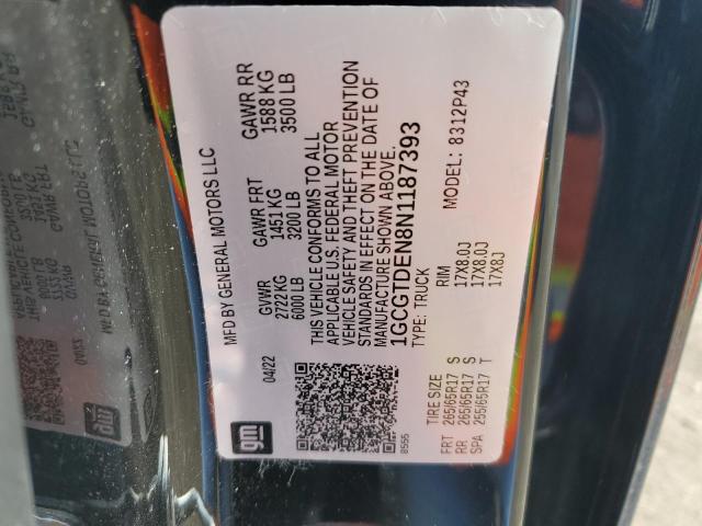 2022 CHEVROLET COLORADO Z - 1GCGTDEN8N1187393