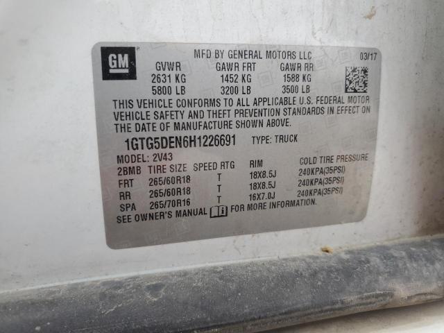 2017 GMC CANYON SLT 1GTG5DEN6H1226691