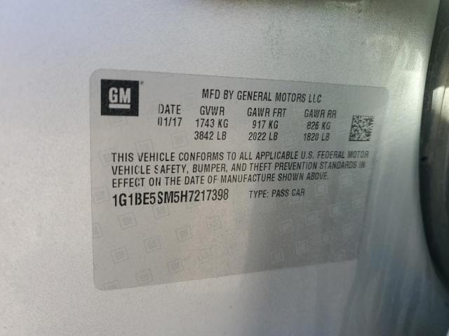 2017 CHEVROLET CRUZE LT - 1G1BE5SM5H7217398