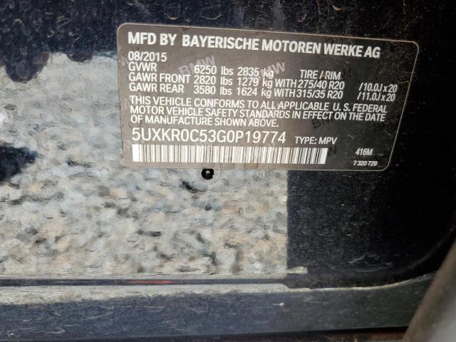2016 BMW X5 XDRIVE3 - 5UXKR0C53G0P19774
