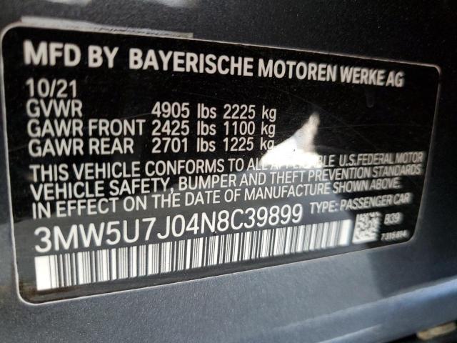 2022 BMW M340I - 3MW5U7J04N8C39899