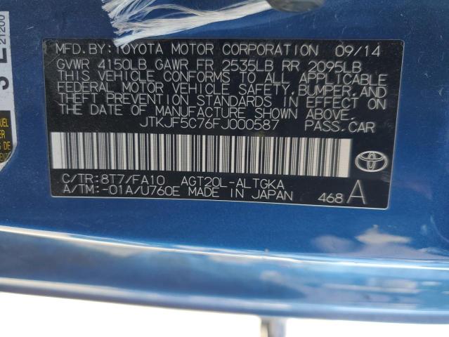 2015 TOYOTA SCION TC JTKJF5C76FJ000587