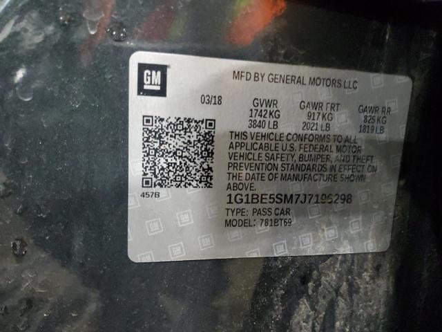 2018 CHEVROLET CRUZE LT - 1G1BE5SM7J7196298