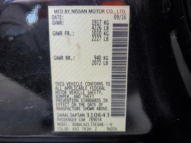 2017 NISSAN ALTIMA 2.5 - 1N4AL3AP5HN310643