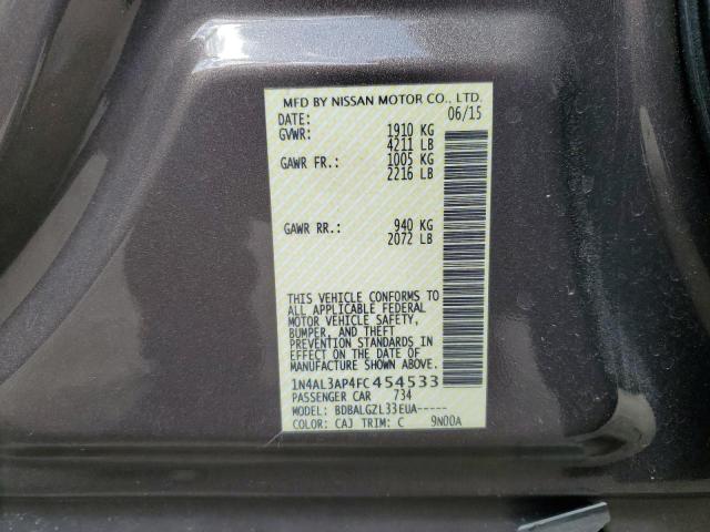 2015 NISSAN ALTIMA 2.5 - 1N4AL3AP4FC454533