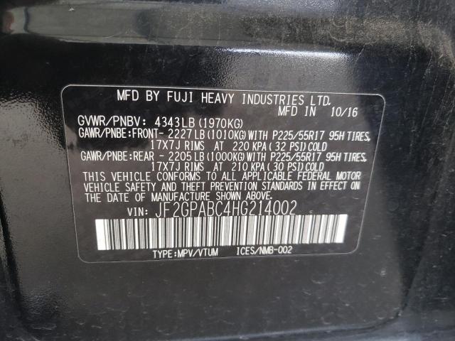 2017 SUBARU CROSSTREK - JF2GPABC4HG214002