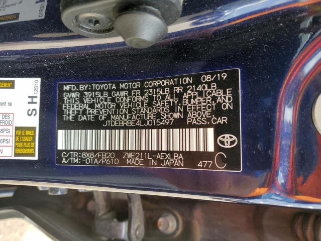 2020 TOYOTA COROLLA LE - JTDEBRBE4LJ015497